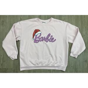 Barbie Pink Christmas Crewneck Sweatshirt Women’s Size 2X